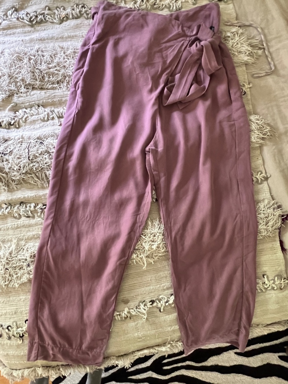 Free Label Reese Wrap Pant | 100% Lyocell Twill XS, light purple lavender